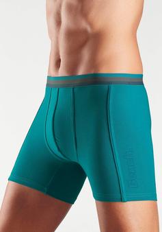 Rückansicht von Bench Langer Boxer Boxershorts Herren dunkelpetrol, anthrazit-meliert, petrol