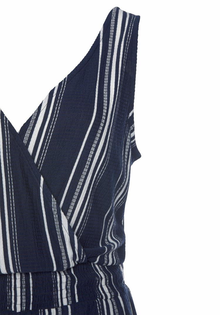 Lascana Lascana Culotte-Overall Overall Damen - marine-wei&szlig;-gestreift - 0 | SportScheck