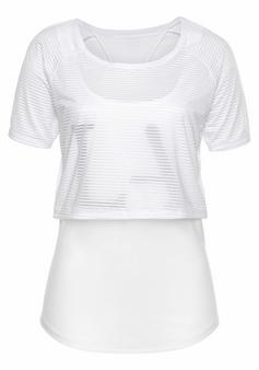 LASCANA Active Funktionsshirt 2-in-1 Shirt Damen weiß