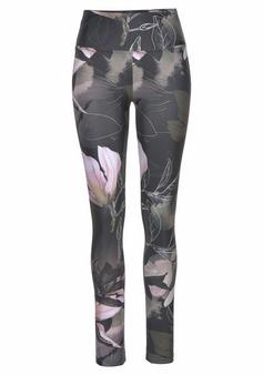 LASCANA Active Leggings Leggings Damen gemustert-khaki-hellrosa