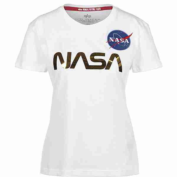 Alpha Industries NASA PM T-Shirt Damen weiß