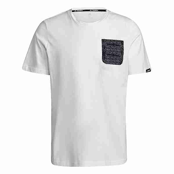 adidas TERREX Pocket Graphic T-Shirt Funktionsshirt Herren White / Black