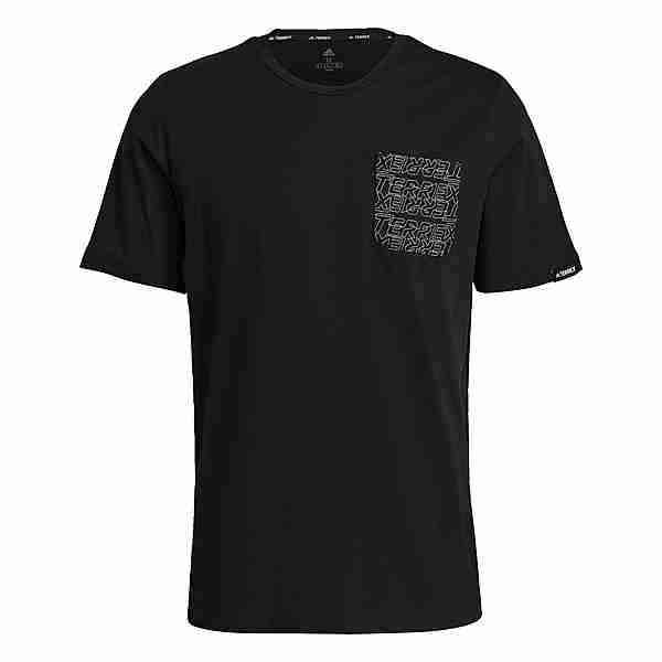 adidas TERREX Pocket Graphic T-Shirt Funktionsshirt Herren Black / White