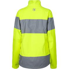 Rückansicht von Endura Urban Luminite Fahrradjacke Damen neon-gelb