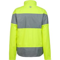 Rückansicht von Endura Urban Luminite Fahrradjacke Herren neon-gelb