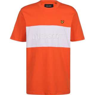 Lyle & Scott Colourblock Embroidered Logo T-Shirt Herren orange