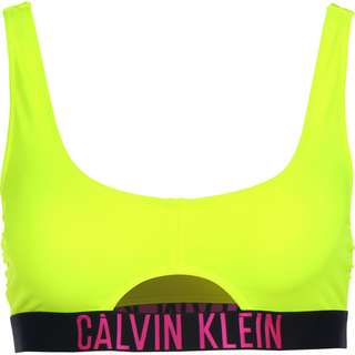 Calvin Klein Swimwear Cut out Bikini Oberteil Damen neon/gelb