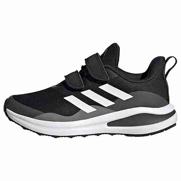 adidas FortaRun Double Strap Schuh Laufschuhe Kinder Core Black / Cloud White / Grey Six