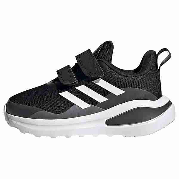 adidas FortaRun Double Strap Schuh Laufschuhe Kinder Core Black / Cloud White / Grey Six