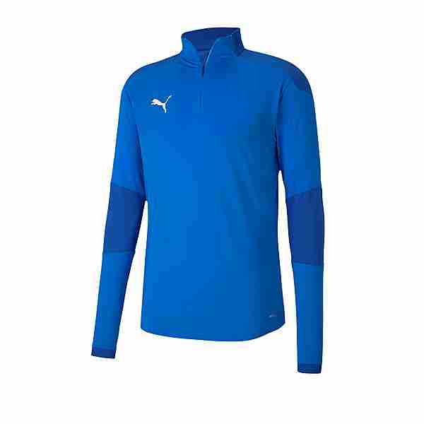 PUMA teamFINAL 21 Training 1/4 Zip Top Funktionssweatshirt blau