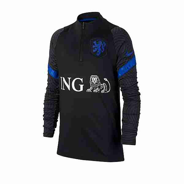 Nike Niederlande Dri-FIT 1/4 Zip Top LS Kids Funktionssweatshirt Kinder schwarzblau