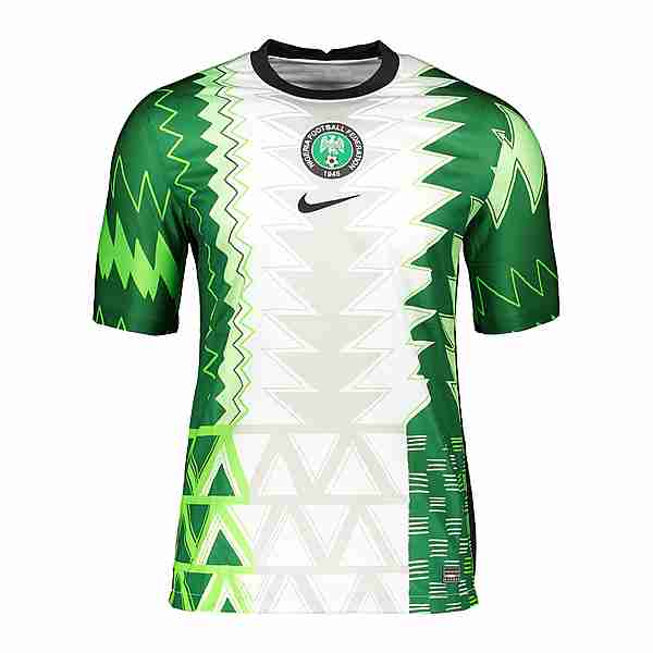 Nike Nigeria "Naija" Trikot Home 2020 Kids Trikot Kinder weissschwarz