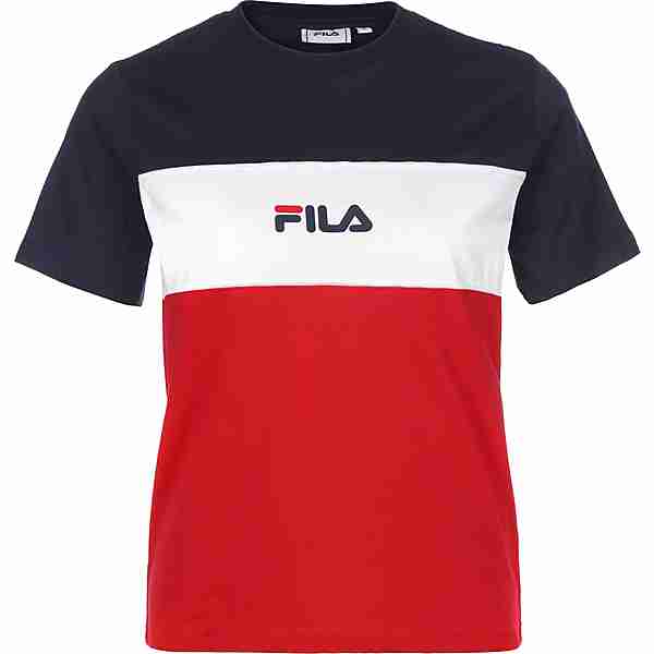 FILA Anokia Blocked T-Shirt Damen rot/blau