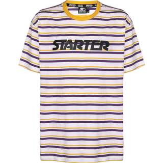 STARTER Stripe Jersey T-Shirt Herren weiß/lila/gestreift