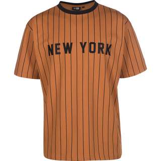 New Era NY Oversized Pinstripe T-Shirt Herren braun/schwarz