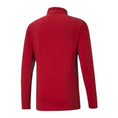 Rückansicht von PUMA teamCUP HalfZip Sweatshirt Funktionssweatshirt Herren rot