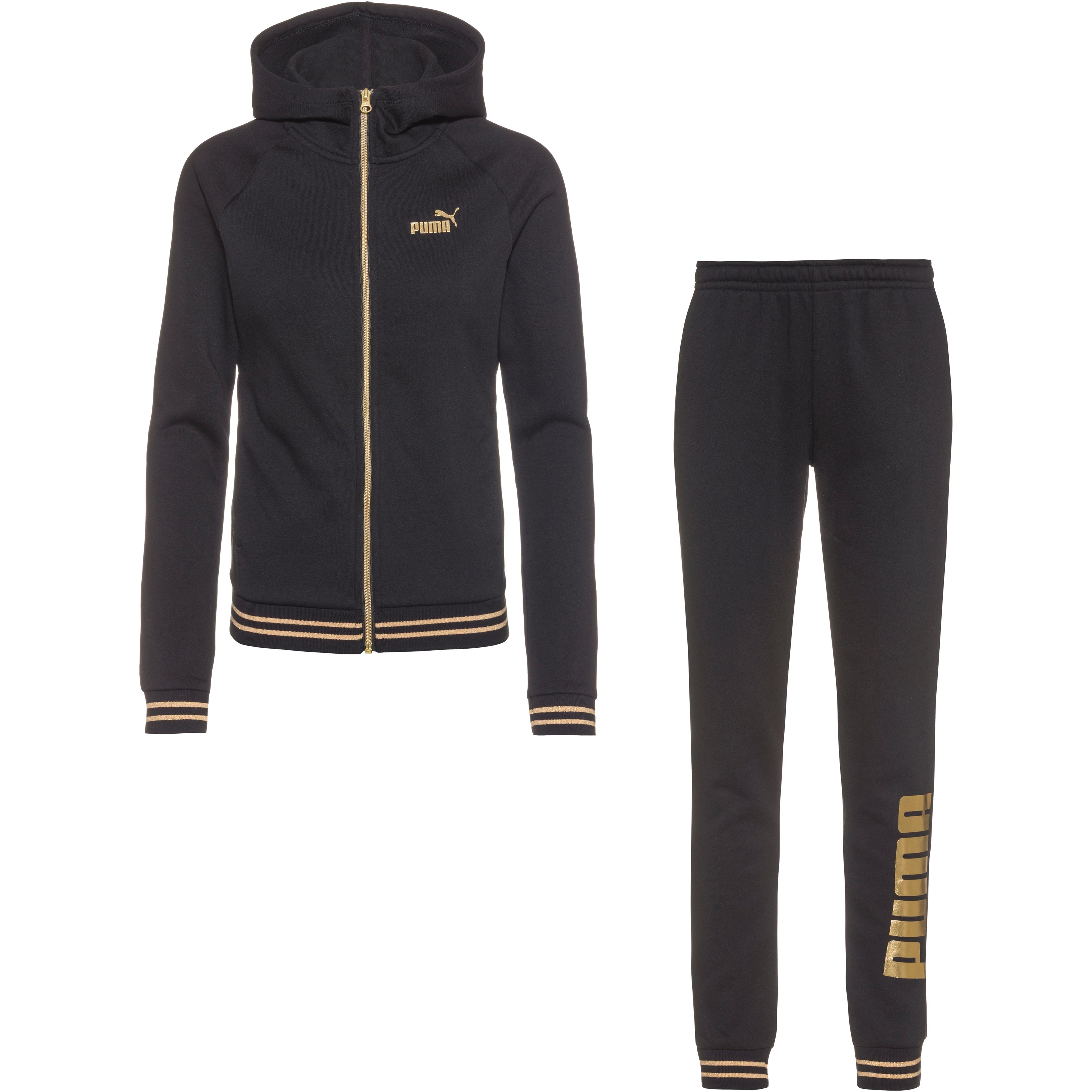 PUMA Gold Metallic Trainingsanzug Damen black im Online Shop von SportScheck kaufen