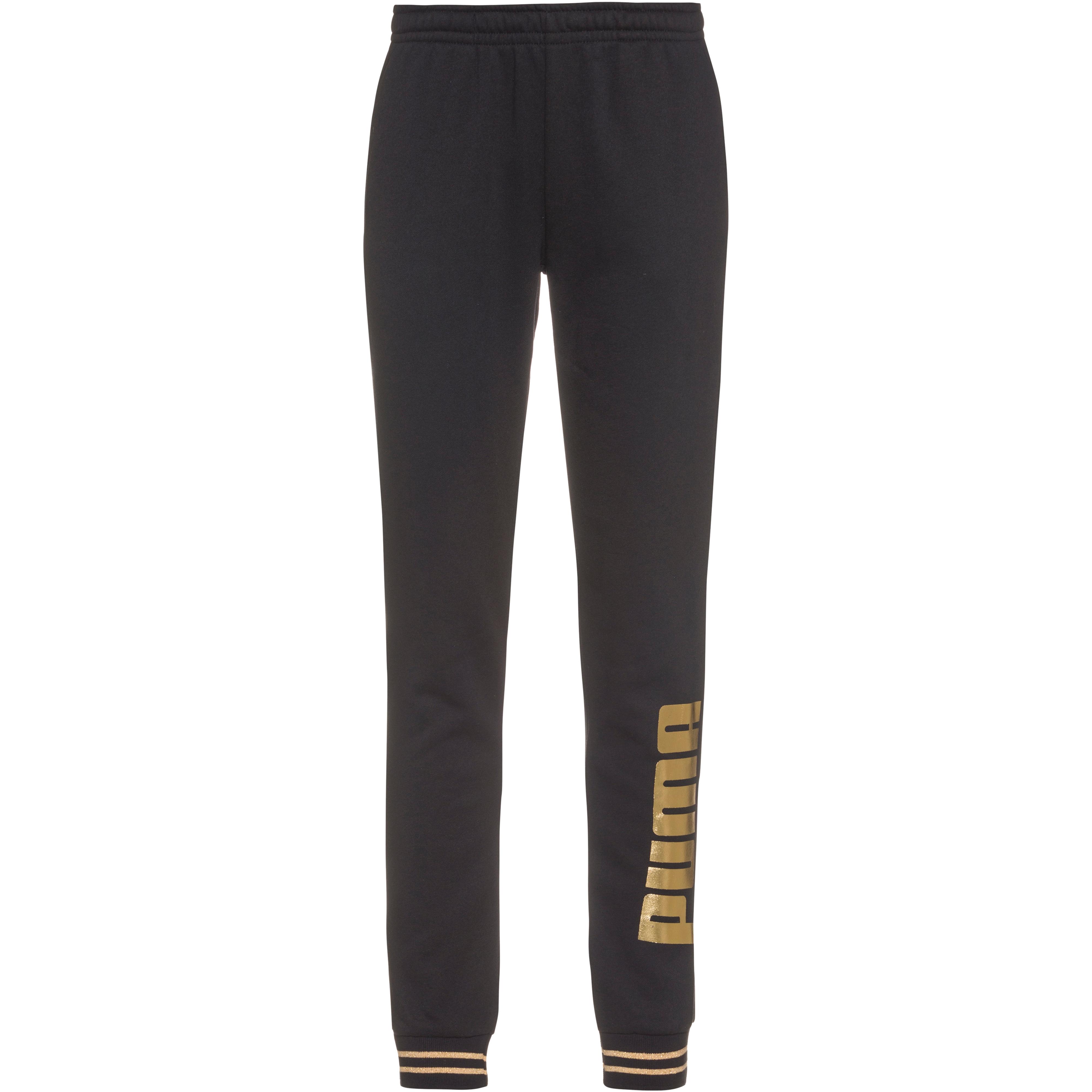 PUMA Gold Metallic Trainingsanzug Damen black im Online Shop von SportScheck kaufen