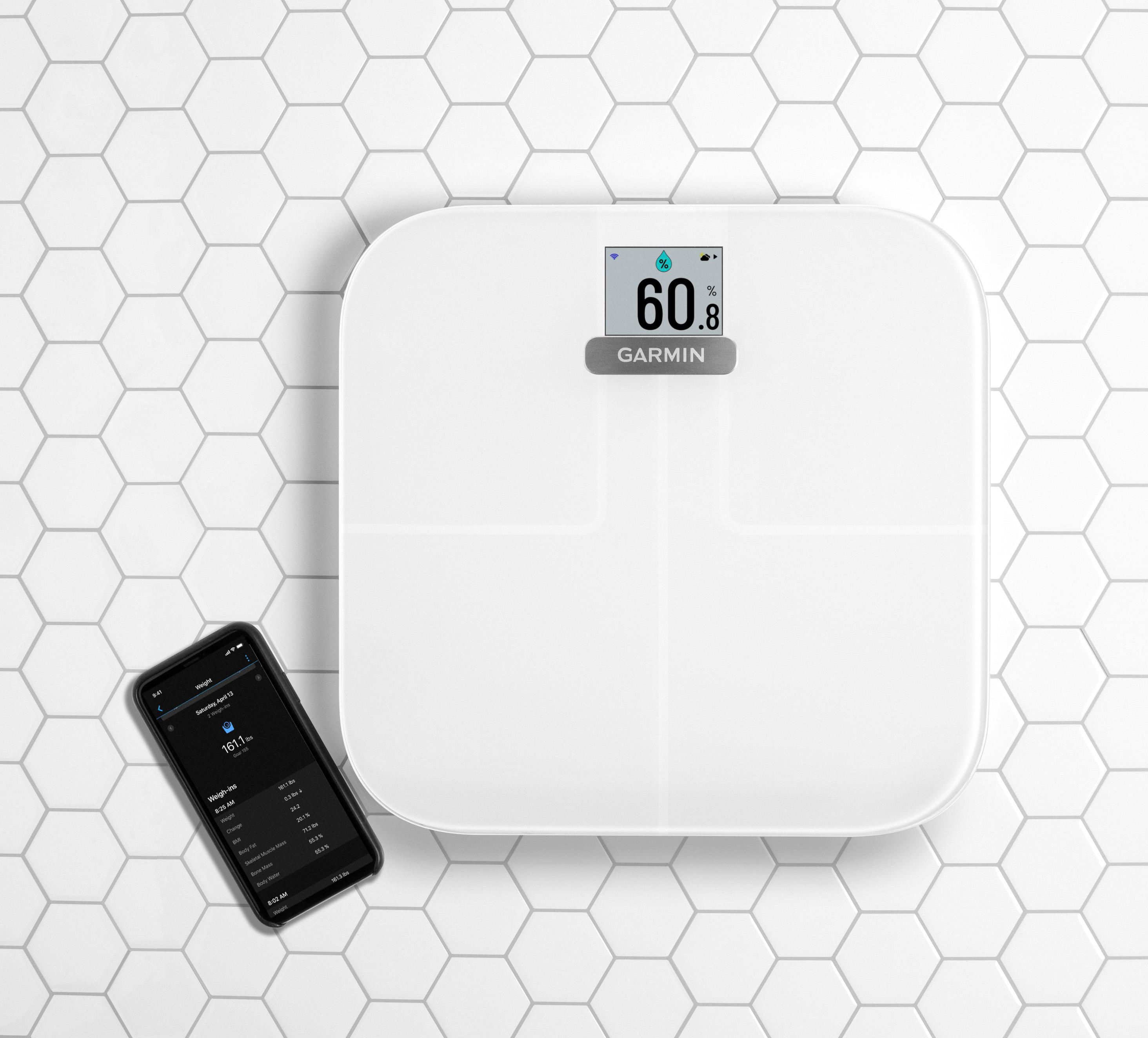 Index S2 Smart Scale ホワイト Garmin Index S2 Smart Scale Measures Fat / Muscle / Bone Mass