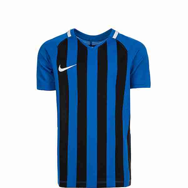 Nike Striped Division III Fußballtrikot Kinder blau / schwarz