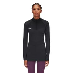 Rückansicht von Mammut Trift Half Zip Langarmshirt Damen black