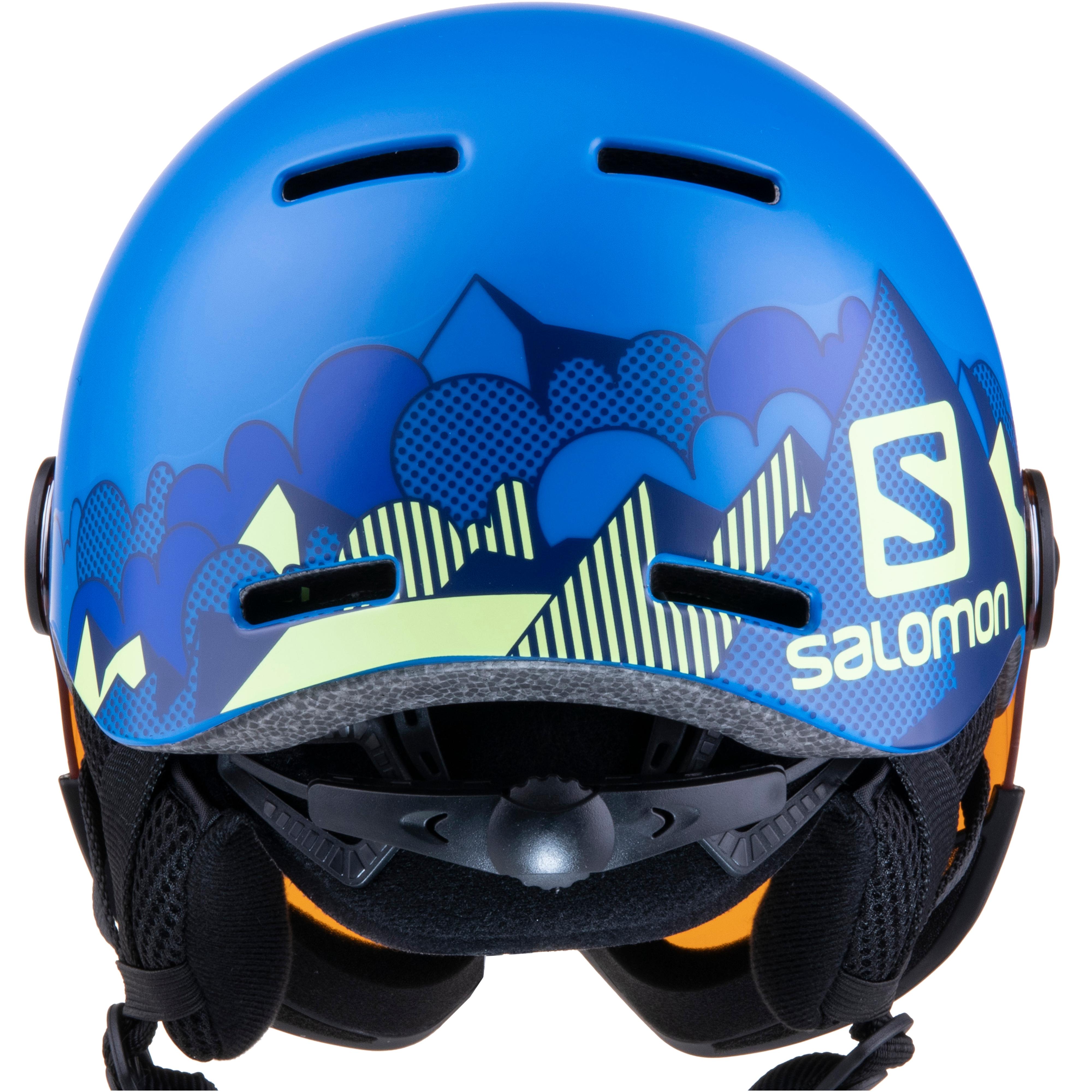 Salomon Grom Visor Helm Kinder pop blue mat im Online Shop von SportScheck kaufen