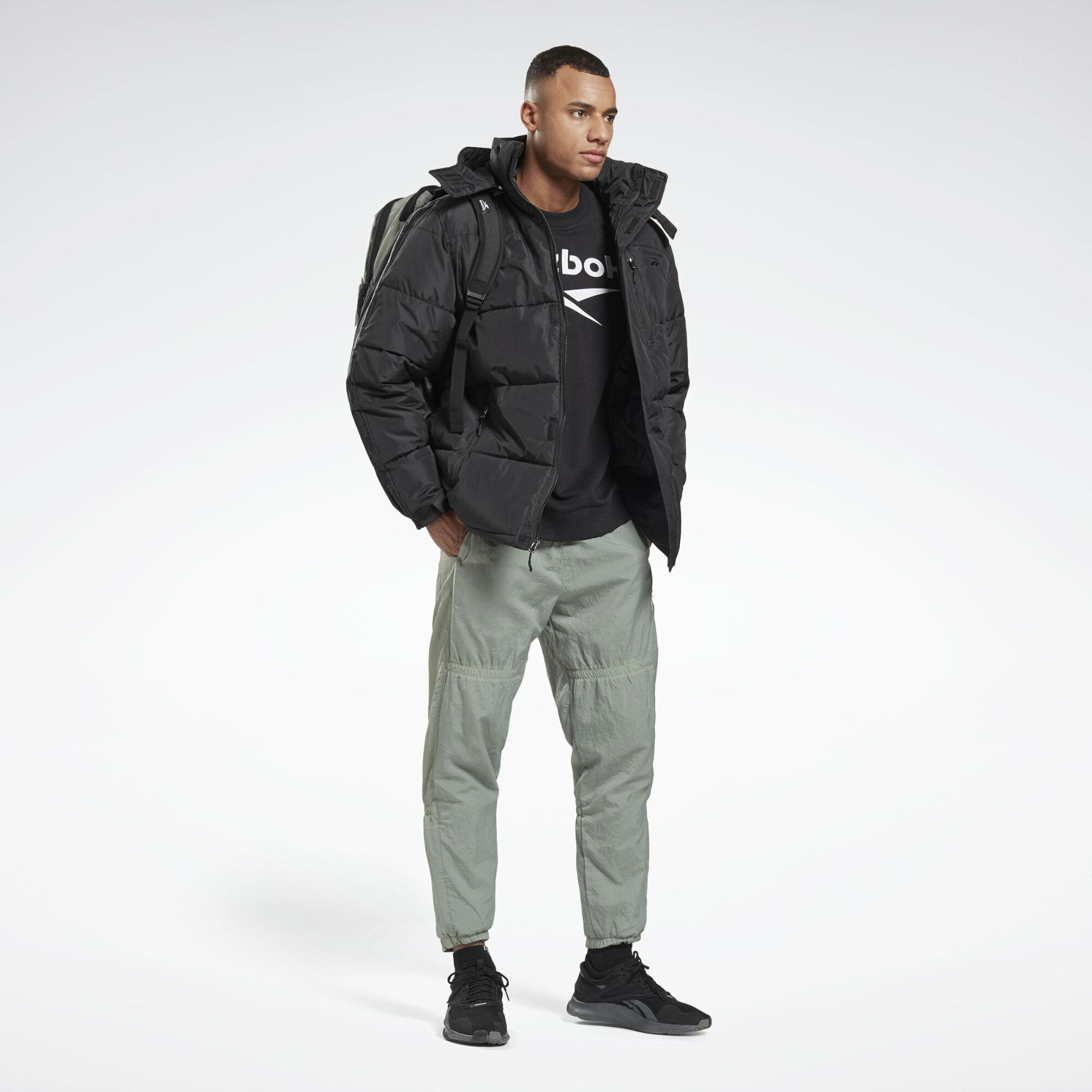 reebok puffer jacket men's