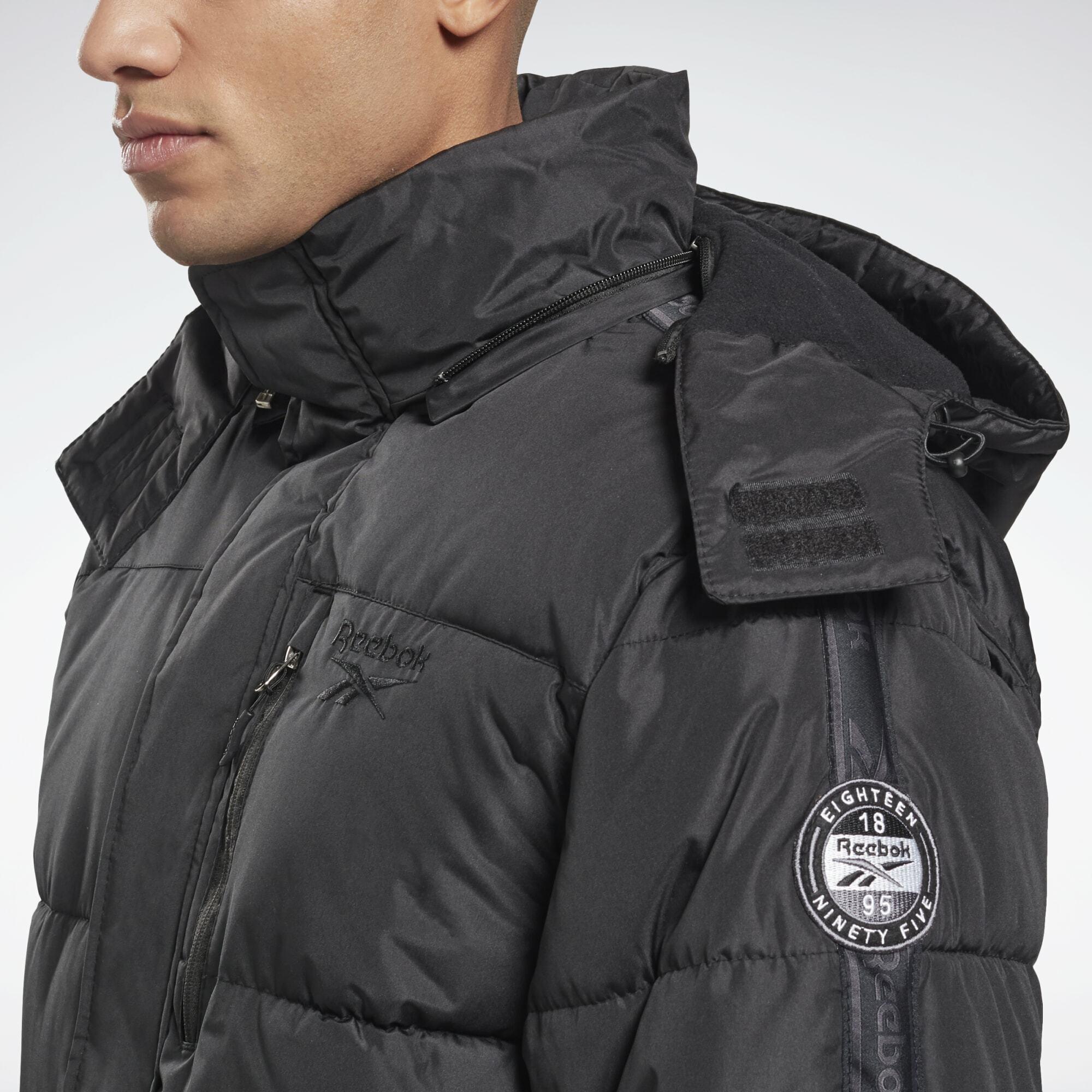 reebok puffer jacket men's