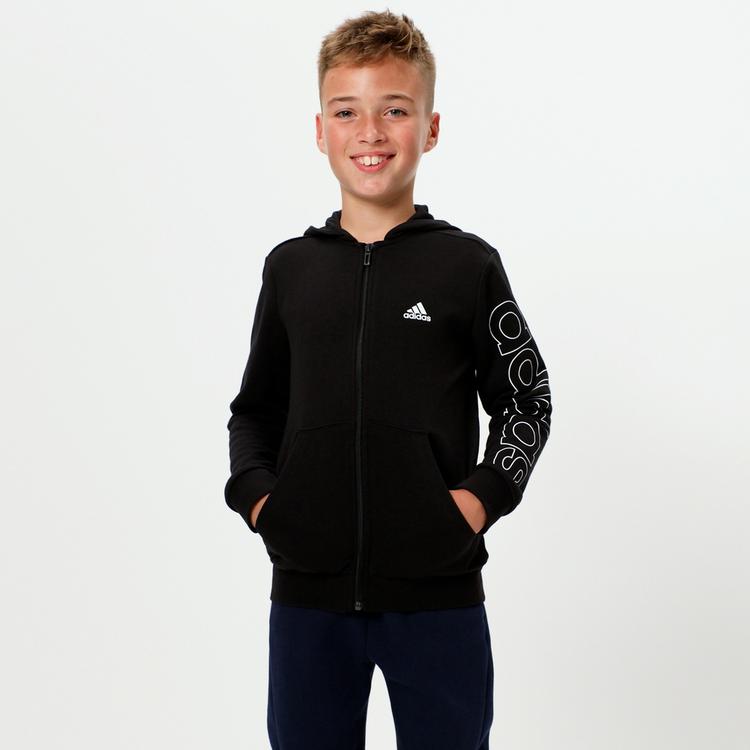 adidas adidas Essentials Hoodie Jungen - black-white - 2 | SportScheck