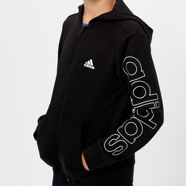 adidas adidas Essentials Hoodie Jungen - black-white - 4 | SportScheck