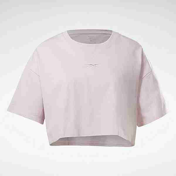 Reebok Studio Cropped T-Shirt Funktionsshirt Damen Rosa