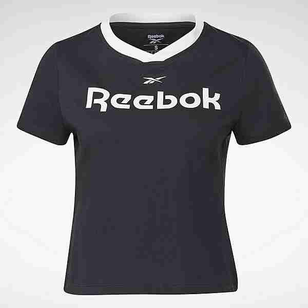 Reebok Linear Logo T-Shirt Funktionsshirt Damen Schwarz