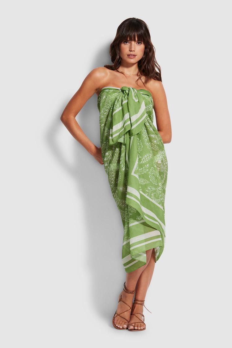 Seafolly Seafolly Folklore Tuch Damen - green tea - 4 | SportScheck