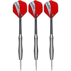 Rückansicht von BULL'S Sirius Steel Dartpfeil silber-rot