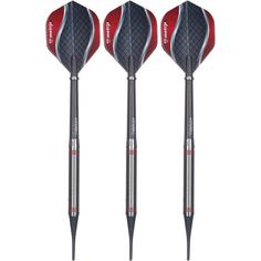 Rückansicht von BULL'S Artos Soft Dartpfeil silber-rot