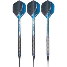 Rückansicht von BULL'S Ballista Soft Dartpfeil silber-blau