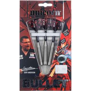 Unicorn Gary Anderson Bullet Steel Dartpfeil silber-rot