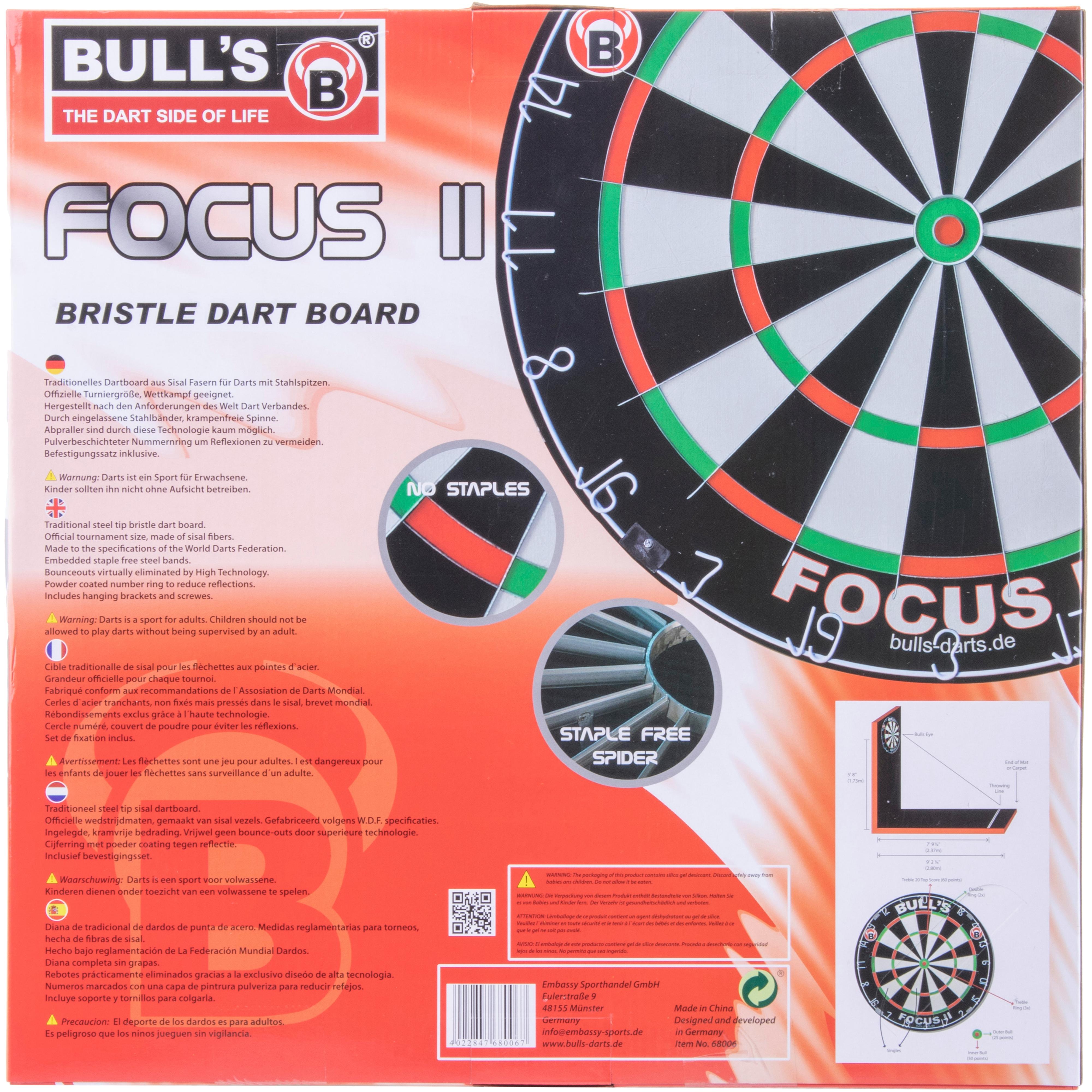 Dartscheibe BULL'S Focus II Bristle Dart Board