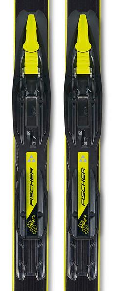 Rückansicht von Fischer SPRINT CROWN SET/BDG TOUR STEP-IN JR IFP Langlaufski Klassik Kinder black-yellow