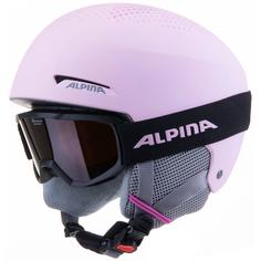 ALPINA ZUPO SET (+Piney) Skihelm Kinder light-rose matt