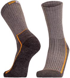 Rückansicht von UphillSport SAANA Wandersocken brown-grey