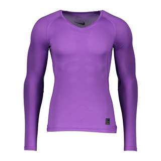 Nike Pro Hypercool Comp Shirt langarm Funktionsshirt Herren lila