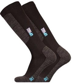 UphillSport Merino HALLA Skisocken black-turquoise