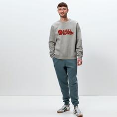 Rückansicht von FJÄLLRÄVEN Logo Sweatshirt Herren grey-melange