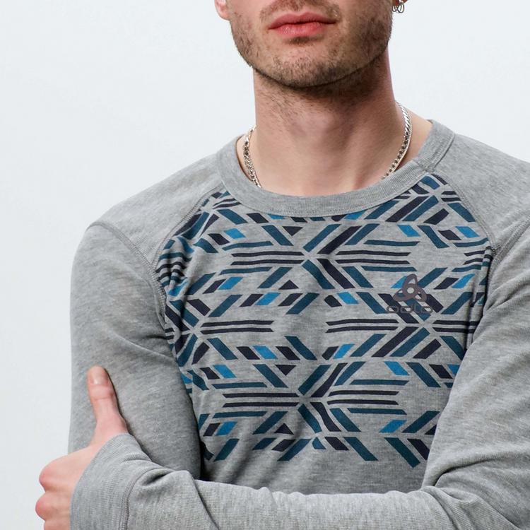 Odlo Odlo ACTIVE WARM ECO W&auml;scheset Herren - grey melange graphic fw20-submerged - 1 | SportScheck