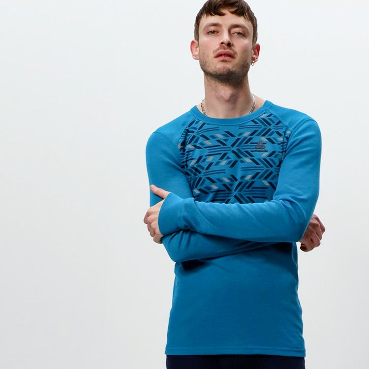 Odlo Odlo ACTIVE WARM ECO W&auml;scheset Herren - tumultuous sea graphic fw20-diving navy - 2 | SportScheck