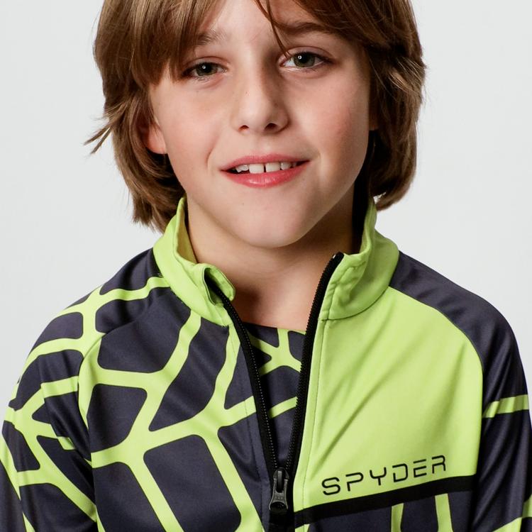 Spyder Spyder Hideout Layerlangarmshirt Kinder - sharp lime - 5 | SportScheck