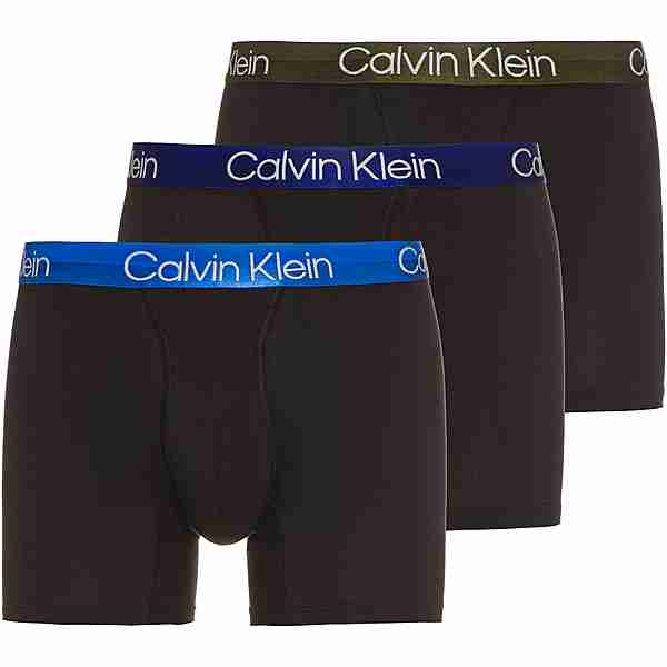 Calvin Klein 3 Pack Boxer Herren b-active blue-fatigues-bayou blue