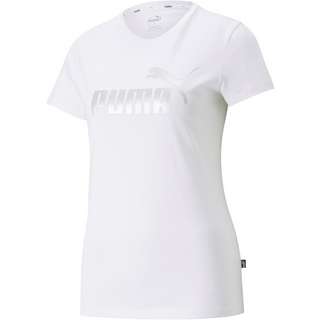 PUMA Essentiell T-Shirt Damen puma white-silver metallic