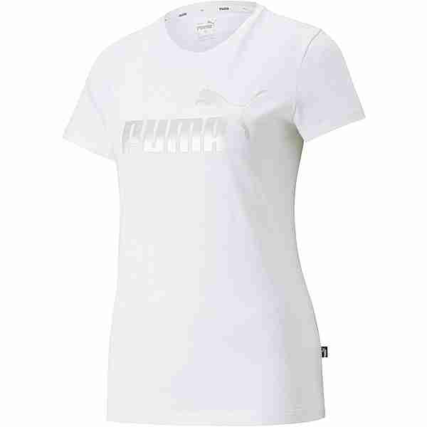 PUMA Essentiell T-Shirt Damen puma white-silver metallic